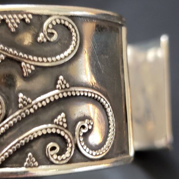 Colorful Earth Sterling Silver Polychrome Jasper Cuff Bracelet - Picture 8 of 9